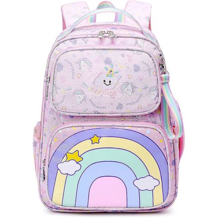 Jente Ryggsekk Regnbue Barn Skoleveske Enhjørning Boksekk For Jenter Barn Ryggsekk Vannresistent Dagstursekk