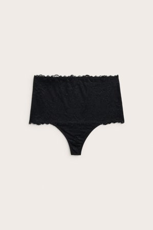 Kappahl | Spetsstring | Svart