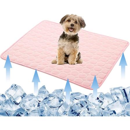 Koirajäähdytysmatto, lemmikkieläinten jäähdytysmatto koirille ja kissoille, jääsilkki lemmikkieläinten jäähdytysalustat, uudelleenkäytettävä pestävä 