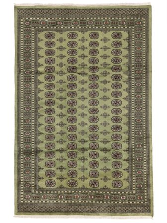 Oriental Pakistan Bokhara 2Ply Rug 201X308 Dark Yellow/Dark Green Wool, Pakistan