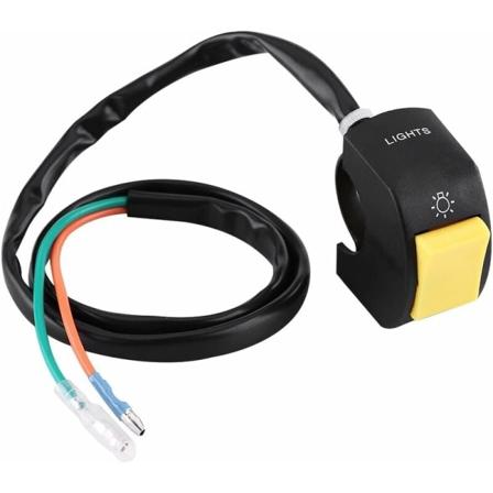 Universal motorsykkel styrebryter 7/8 tommers montering LED frontlykt på/av-bryter med knapp