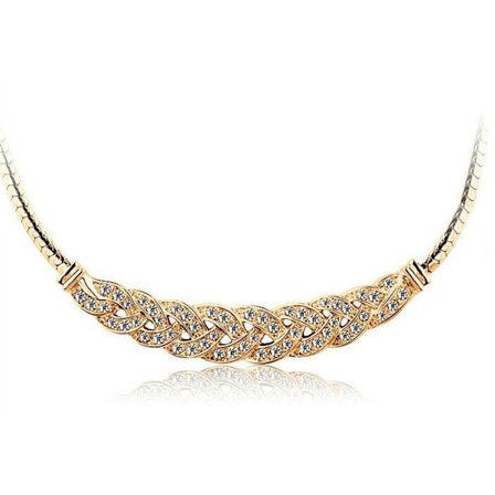 Vackert halsband - guld med strass