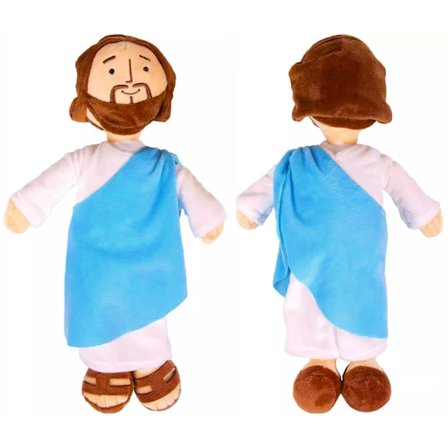 Min vän Jesus Plyschleksak, 13 tum Min vän Jesus Plyschdocka, Present till pojkar och flickor (Jesue Plush-Blå)_NZ