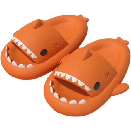 Shark Haj Tofflor, Lämplig för vuxna och barn Söt Tjock Sula Hajar Halkfria Tofflor Inomhus Duschtofflor Sandaler Shark Slippers