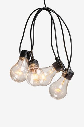 Konstsmide - Slinga OLLE E27 10 LED 450cm - Svart - Ljusslingor - Från Homeroom