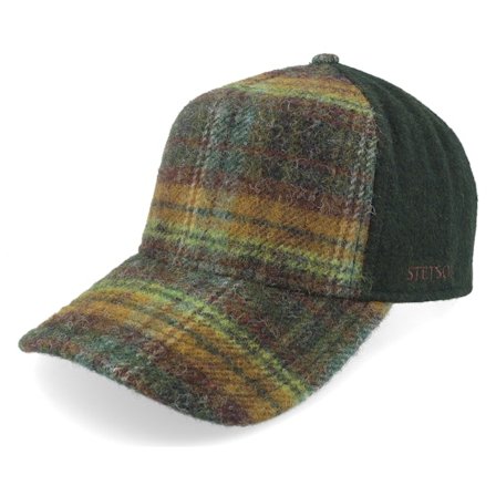 Stetson - Groen adjustable Cap - Wool Check A-Frame Adjustable @ Hatstore