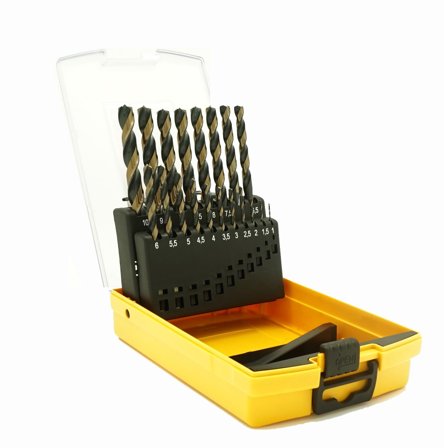 Ironside 201272 Borrkassett 19 st. borrar, 1-10 mm, 7-skärs, Borra & mejsla