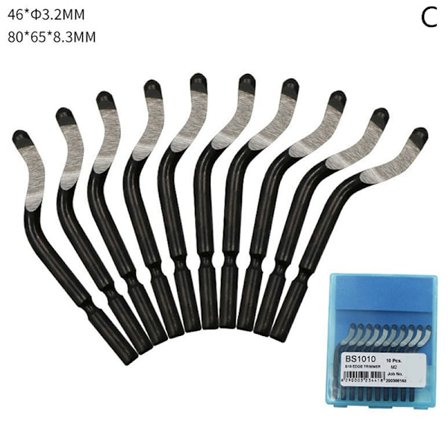 1 Set Fast Handtag Plast Burr Fickskrapa+10st Blad Tr