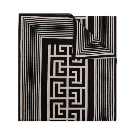 Balmain, Reversible scarf Beige, Heren, Maat:ONE Size,wol