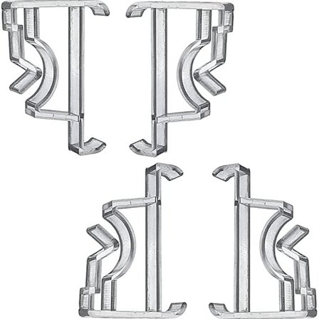20 stk. Valance Clips 2 tommer Persienner Clips Klar Plast til Vinduesgardin Vala