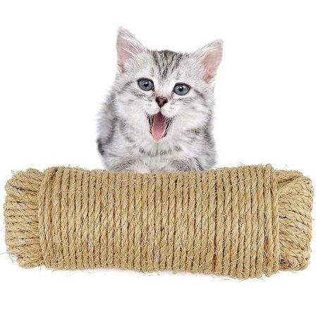 50m Sisalköysi kissan raapimistolppaan - Luonnollinen hamppukorvausköysi, 1/4 tuumaa, 50 m