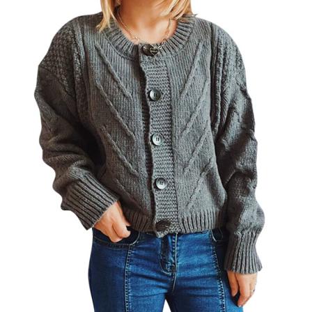Dam Vinter Varm Cardigan Tröja Långärmade Cardigans