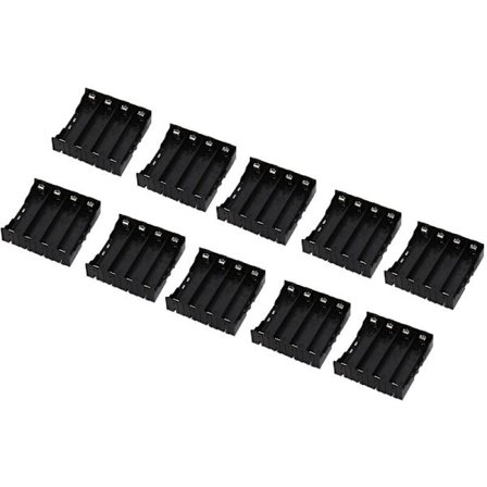 10 kpl paristokotelo paristoteline pidike laatikko musta 4x 18650 paristolle 13,7 V