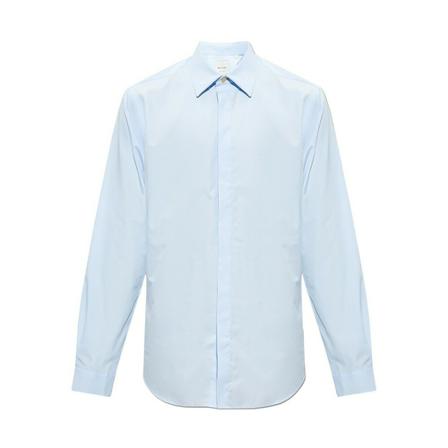 PS By Paul Smith Cotton shirt Blå, Herre Skjorter