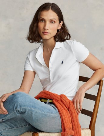 Polo Ralph Lauren Slim Fit Stretch Polo Shirt - White - XL