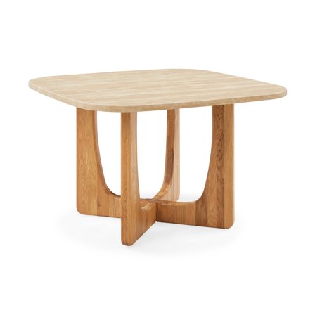 Orion spisebord, Marmor/Egetræ | 120x120 - 120x120x75 - Borde