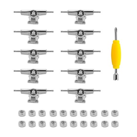 10 stk. 29mm Fingerboard Trucks Finger Skateboard Deck med møtrikker med skruenøgle skruetrækker til Finger Skateboards Db