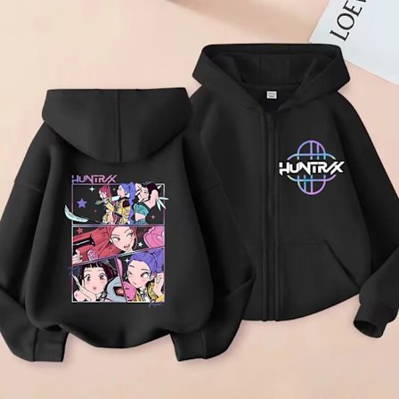 KPop anime koreansk version fashionable herre- og dame casual lynlås hoodie