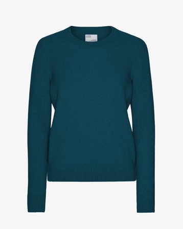 Women Classic Merino Wool Crew - Ocean Green - Female - XS