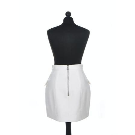 Balmain Pre-owned, Cotton Skirt Wit, Dames, Maat:M
