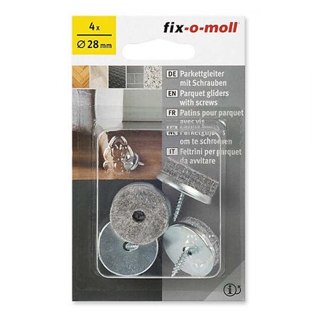 FIX-O-MOLL Filtknott i 100% ull med skrue 28mm