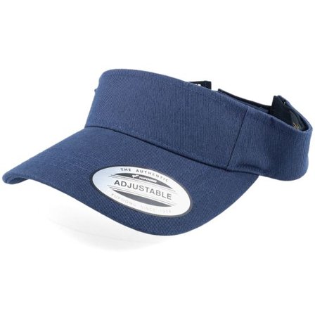 Yupoong - Blå visor Keps - Curved Navy Visor @ Hatstore