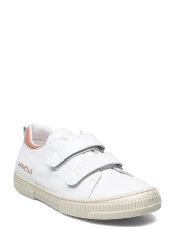 Shoes - Flat - With Velcro Lave Sneakers Hvit ANGULUS*Betinget Tilbud