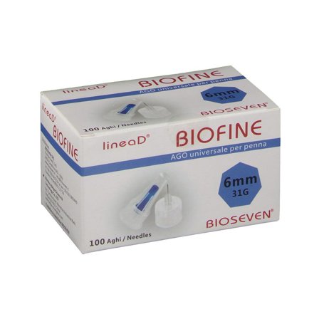 Linea D Biofine Ago Per Penna Insulina G31 6mm 100 Pezzi