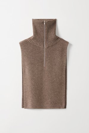 Soft Goat - Zip Bib - One Size - Walnut