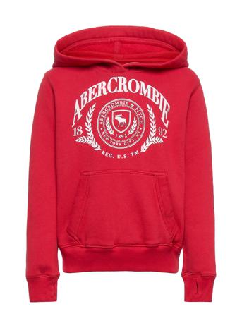 Kids Girls Sweatshirts Red Abercrombie & Fitch