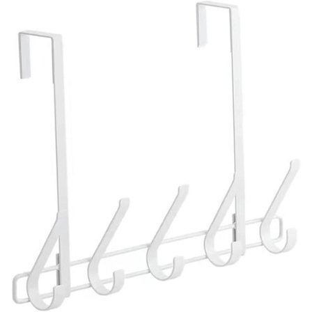 1 stk. Spikerfri Dørkrok Håndklehenger Kranshenger Over Dør Kleshenger Stativ Kleskroker Dør Over Dørkrok Stativ Over Dør UXV