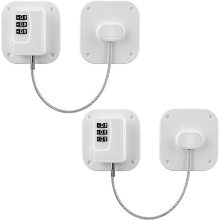 2 kpl salasanalukkoja jääkaappiin, lapsiturvallinen jääkaappilukko, digitaalinen salasana ikkunarajoitin - vahva itseliimautuva koodilukko, laatikkoon