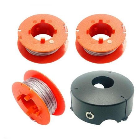 F016800175 Trådspole för Bosch Art 23 26 30 Easytrim och Combitrim, Pro-Tap Automatisk spole mjuk sladd, 8M x 1,6 mm med cover F016L71088 (3 spole + 1