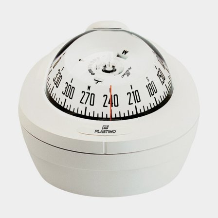Bússola náutica Plastimo Offshore 75, Ø70 mm, montada em pedestal, branca