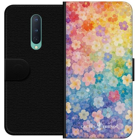 Kompatibelt Lommeboketui til OnePlus OnePlus 8 Cactus and Friends – RainbowBloom