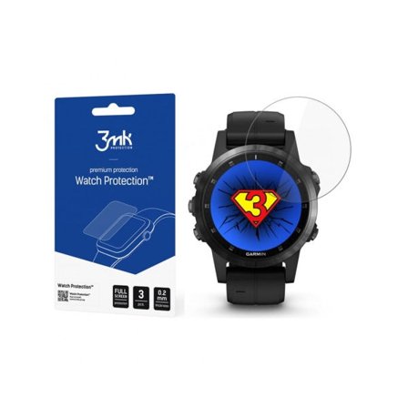 Garmin Fenix 5 Plus • 3x Skjermbeskyttelse • HybridGlass 0,2mm • 3mk...