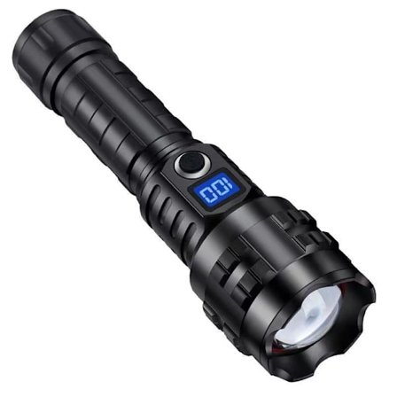 Superlys Superlys Lommelygte Høj Lumen Genopladelig, 100000 Lumen Drevet LED Lommelygte Den klareste lommelygte til camping, nødsituation