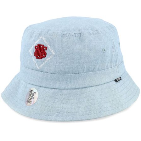 Djinns - Blå bucket Hatt - New Diamond Light Denim Bucket @ Hatstore