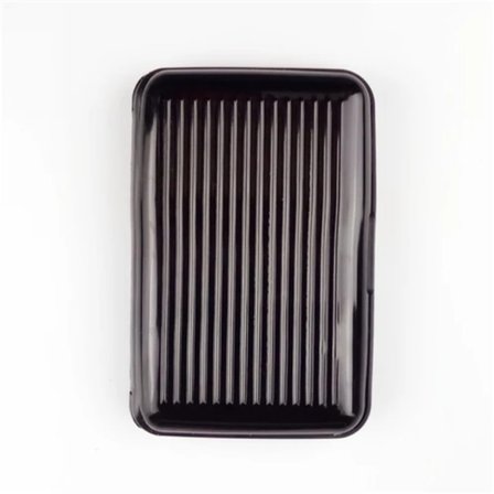 Herre High-end aluminium stripe Bank kort holder Blokkering hard case Solid Kredittkort Anti-RFID scanning Beskytt kort holder