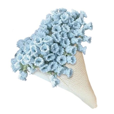 DIY Håndvævet Blomsterbuket Tæppe, Blødt Let Romantisk Strikket Dobbeltfunktionel Boligindretning til Håndværkere