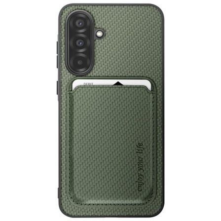 Samsung A36 kuori - Magneettinen - Integroitu korttipidike - Hiilikuitu - Liukumaton