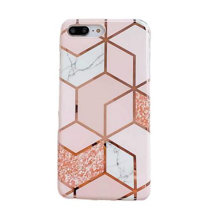 Marmor Skal För Iphone 8 / 7 / Se 2020 - Lyx Glitter / Rosa C4u Rosa