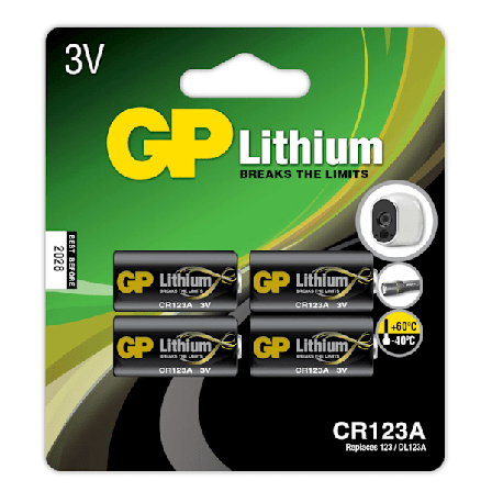 Batteri Lithium Pro 123A 4-Pack
