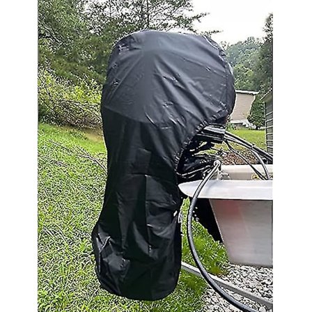 Båtmotordeksel, Fullt deksel for utenbordsmotor med 420D kraftig Oxford-stoff ekstra PVC-belegg for motor 15-20 HK