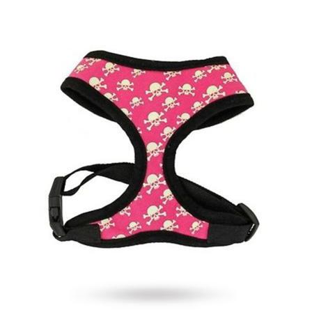 Crossbone - Rosa Självlysande Sele - Hurtta, Julius-k9, Fuzzyard, Flexi, Ruffwear, Petstudio, Casual Canine, Dog is Good mm. på Doggie.se
