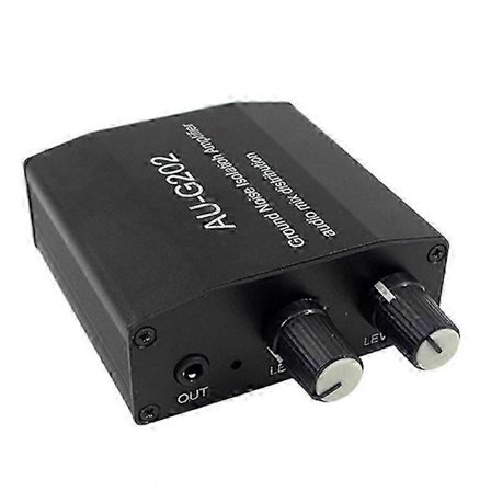 AUG202 Audio Mixer Distributor DC5-18V Jordbrusstörningsisolering Förstärkare Dubbelkanal 2 in 2 ut Amp