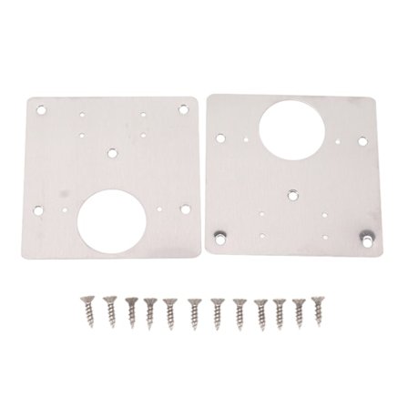 Hængselsfixeringsplade 5 huller Rustfrit stål Hængselsreparation Beslag Holdbare monteringsskruer Hængselsreparation Tilbehør til dørskabe
