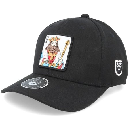 Bearded Man - King Of Beards 110 Black Adjustable Adjustable Black Cap - @ Hatstore