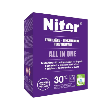 Nitor Textilfärg All in One Lavendel 230 g Klädvård Lila 230G