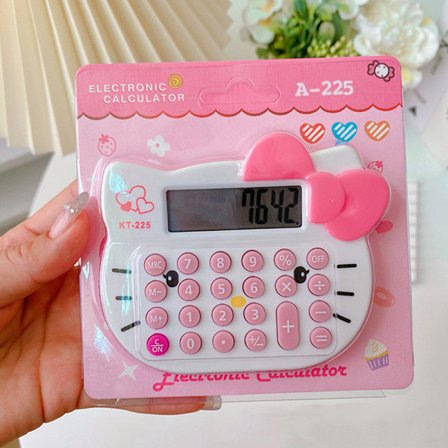 e Tecknad miniräknare Office Learning Supplies Miniräknare